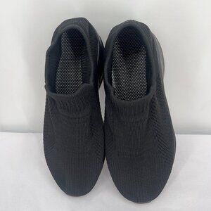 Men’s Black Knit Slip-On Sneakers with Air Cushion Sole – Size 40 US 7 NWOT